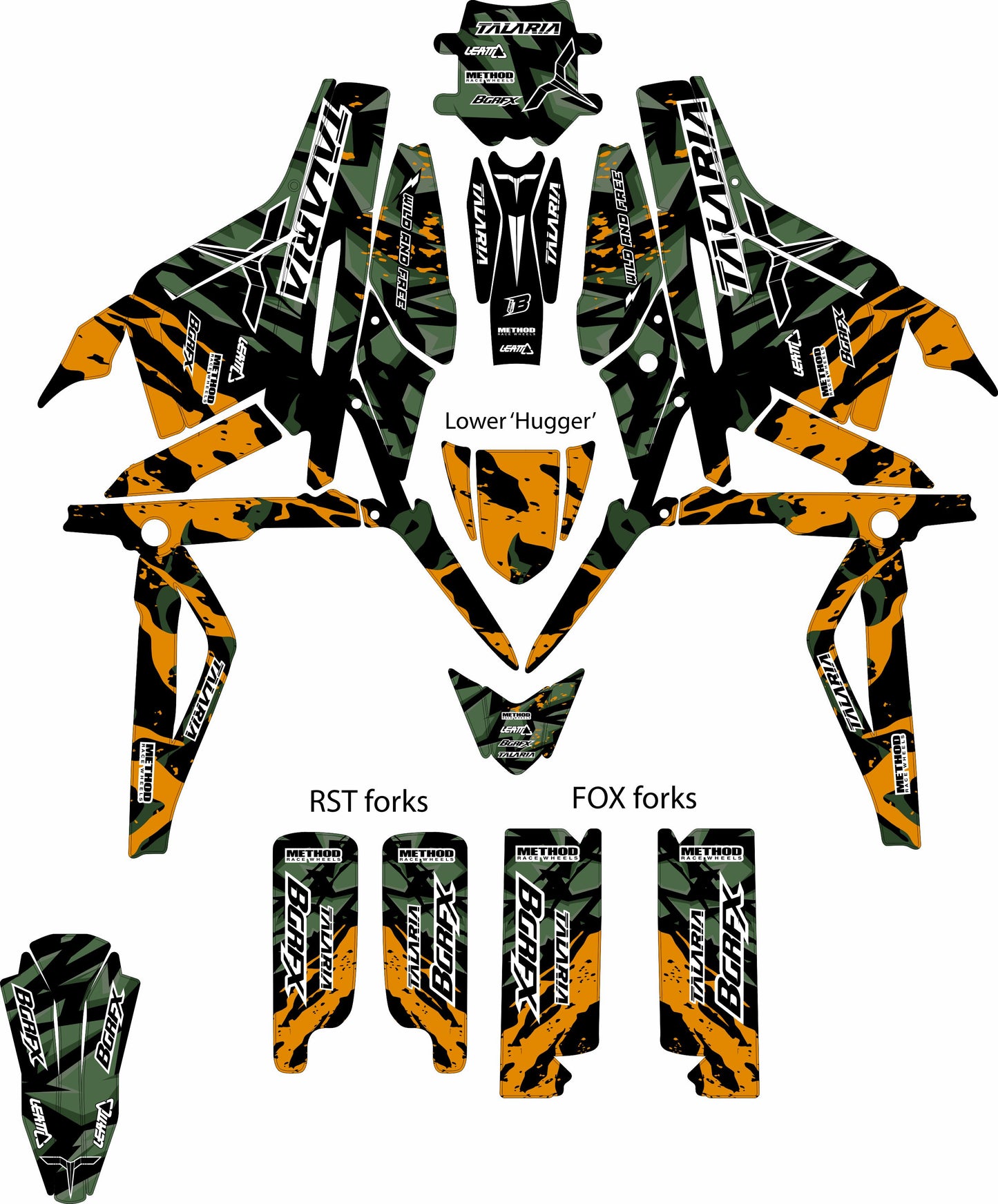 TALARIA STING FULL GRAPHICS KIT ''CAMED ARMY'' DESIGN