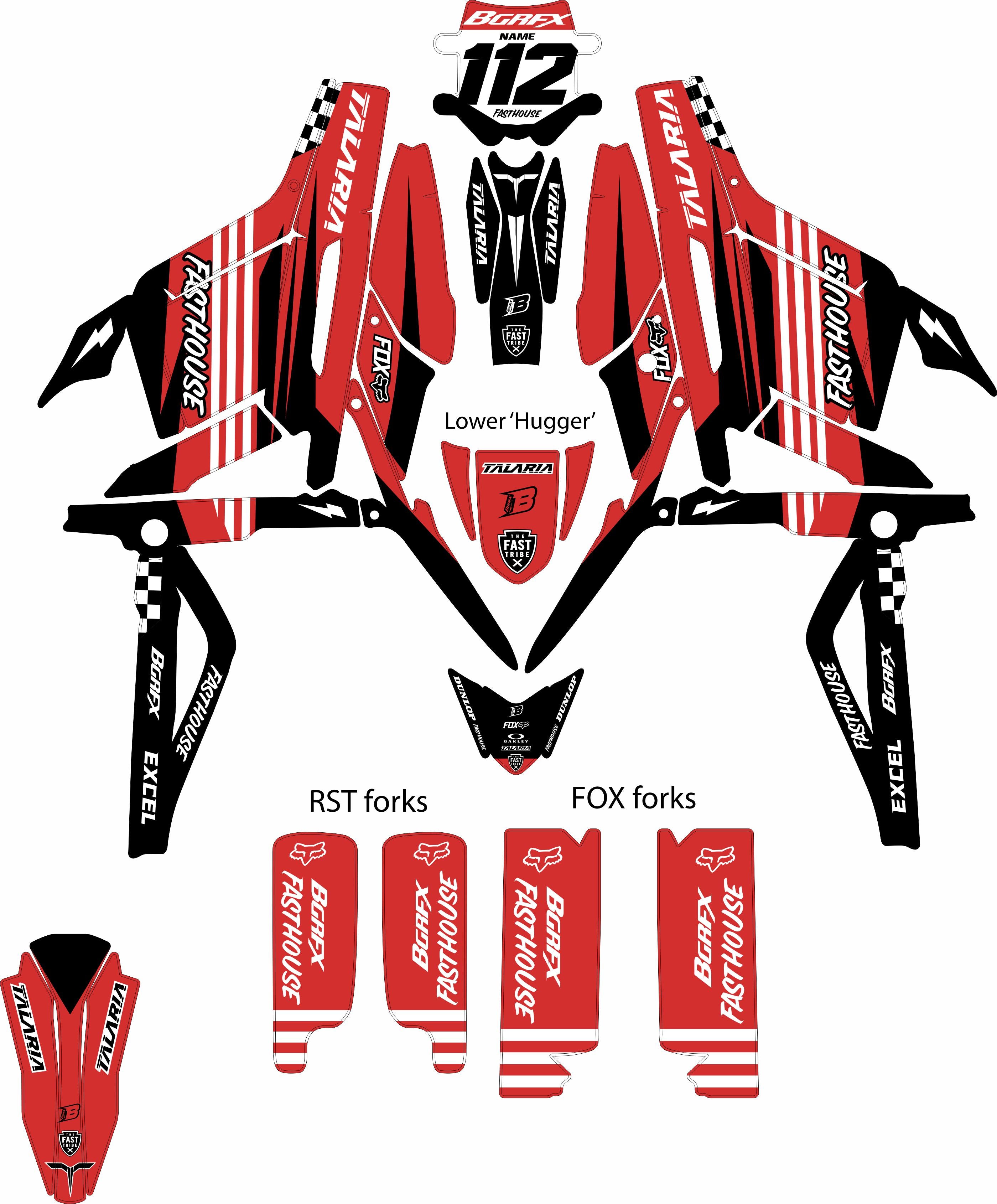 Bgrfx Graphics TALARIA STING FULL GRAPHICS KIT ''FINISH RED'' DESIGN – bling graphix