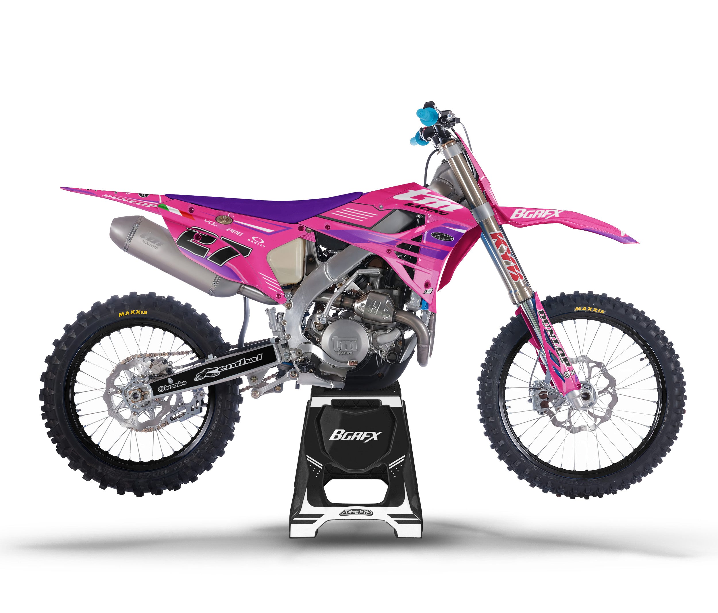 TM RACING FULL GRAPHICS KIT ''FADDED PINK'' DESIGN – bling graphix