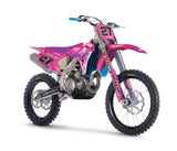 TM RACING FULL GRAPHICS KIT ''FADDED PINK'' DESIGN