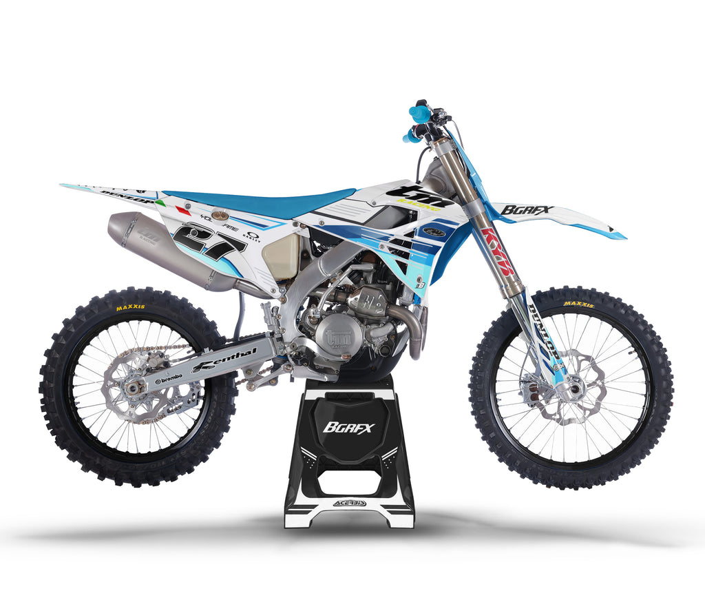 TM RACING FULL GRAPHICS KIT ''FADDED WHITE'' DESIGN – bling graphix