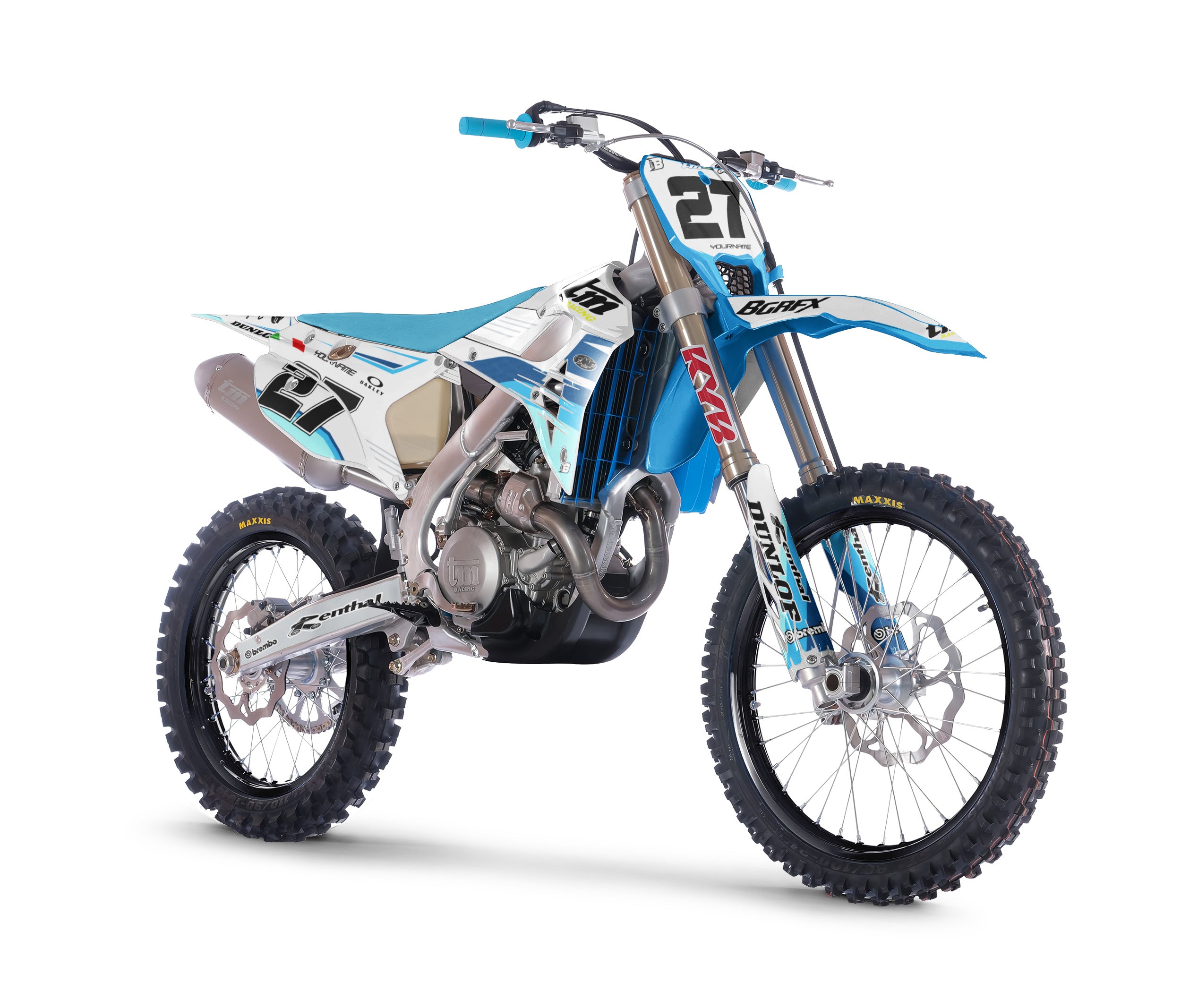 TM RACING FULL GRAPHICS KIT ''FADDED WHITE'' DESIGN – bling graphix