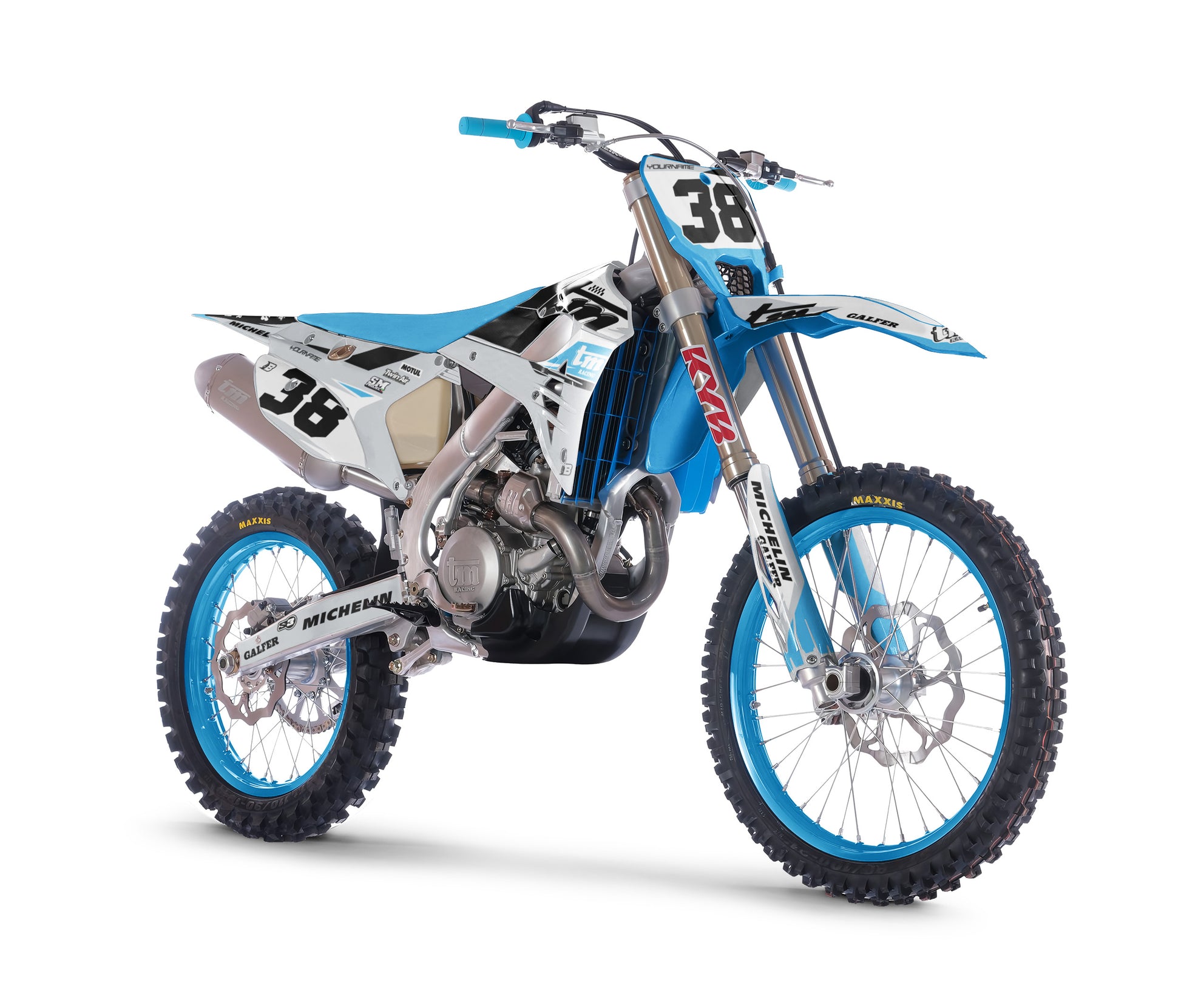 TM RACING FULL GRAPHICS KIT ''ATTACK GREY'' DESIGN – bling graphix