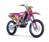 TM RACING FULL GRAPHICS KIT ''RETRO PINK'' DESIGN