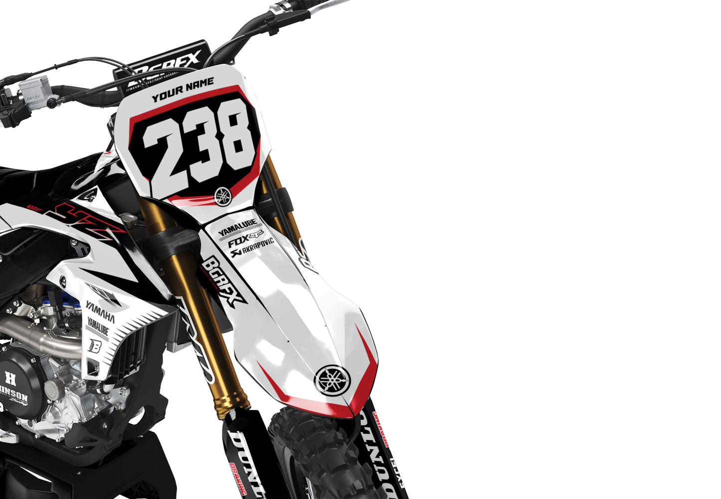 YAMAHA GRAPHICS KIT ''STOCKED WHITE'' DESIGN