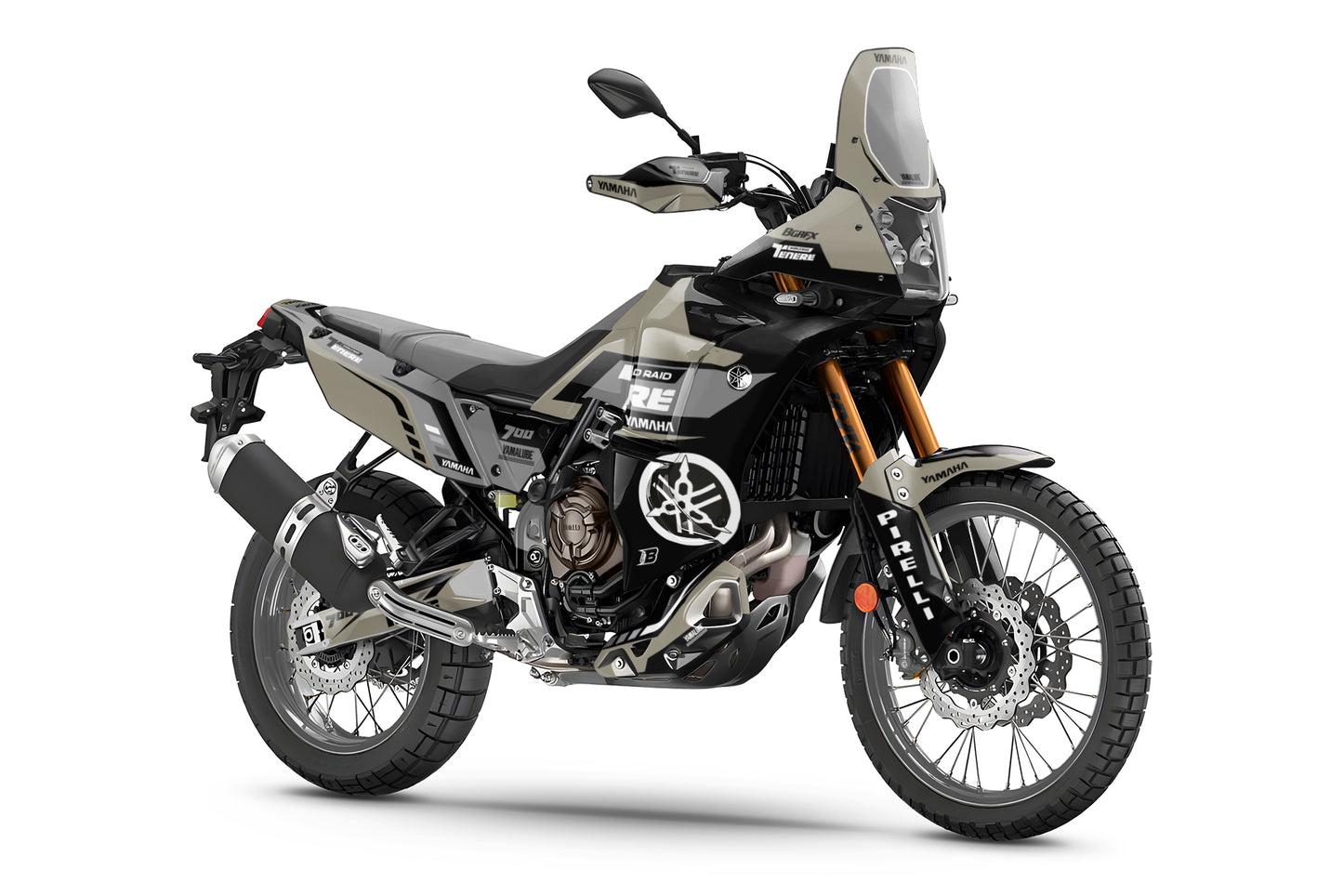 YAMAHA 700 TENERE GRAPHICS KIT ''WORLDRAID SAND'' DESIGN