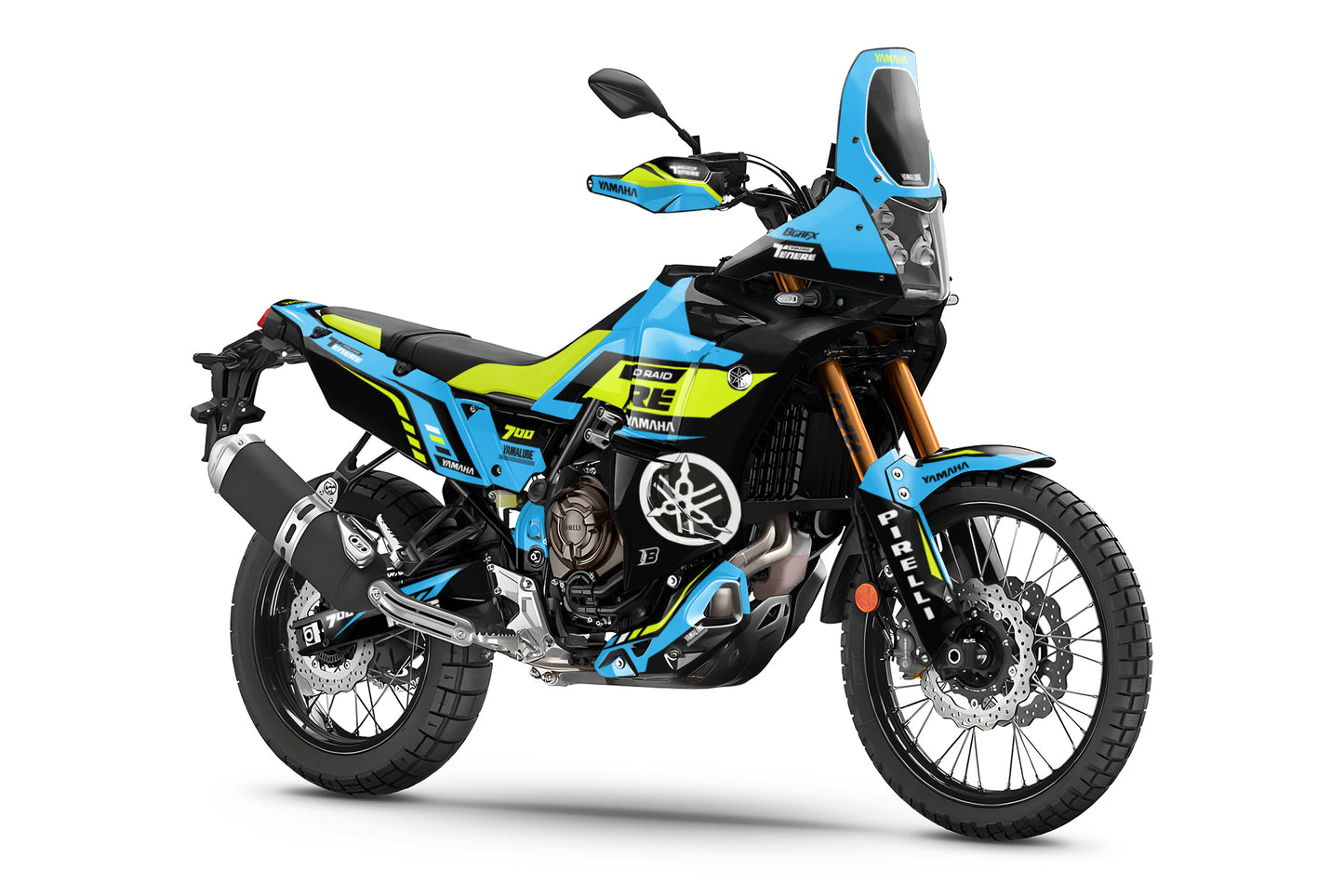 YAMAHA 700 TENERE GRAPHICS KIT ''WORLDRAID FLUO'' DESIGN