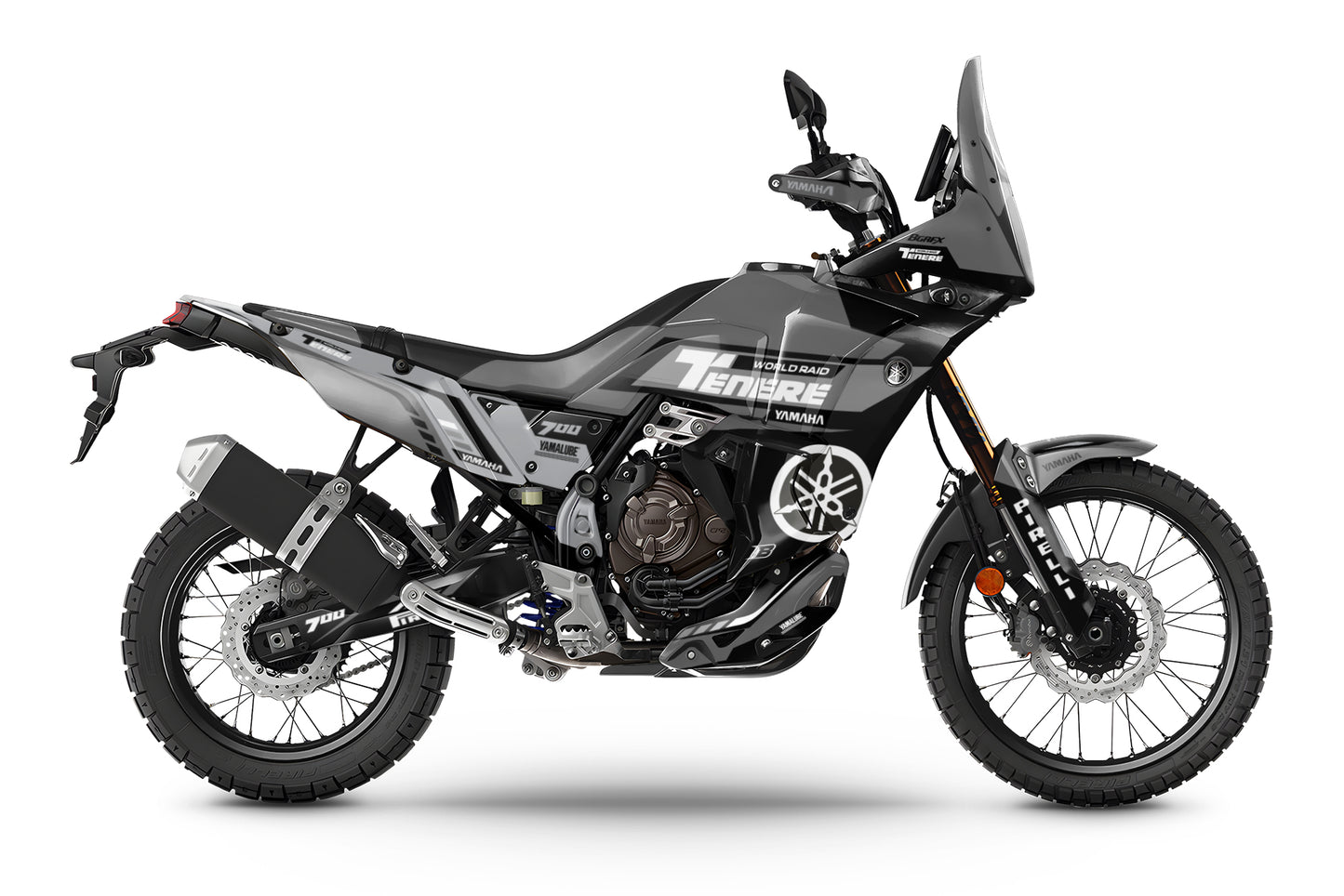 YAMAHA 700 TENERE GRAPHICS KIT ''WORLDRAID GREY'' DESIGN