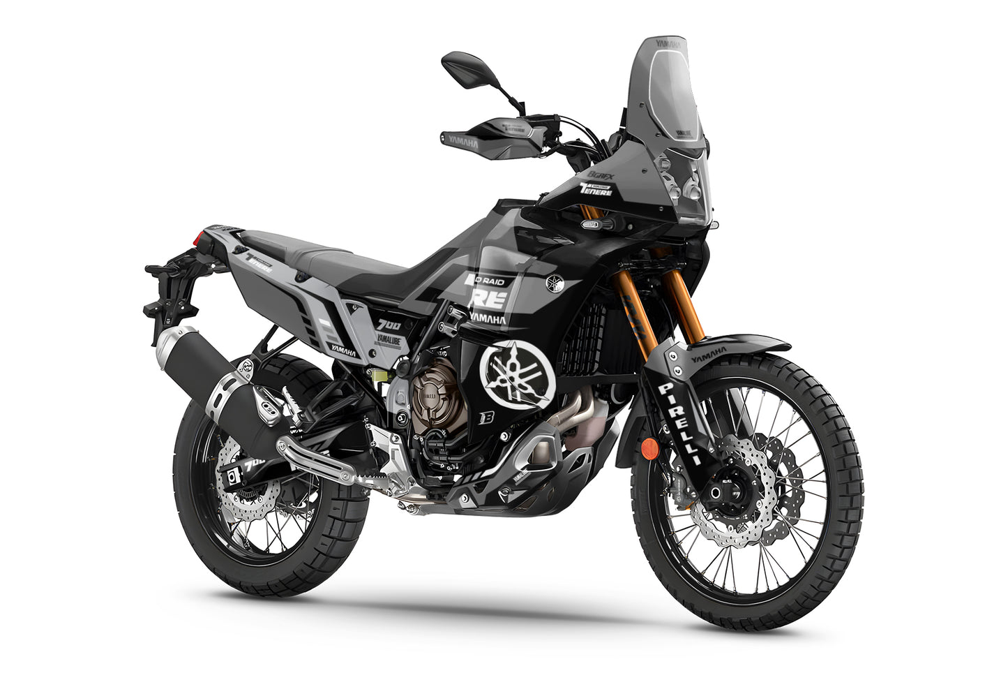 YAMAHA 700 TENERE GRAPHICS KIT ''WORLDRAID GREY'' DESIGN