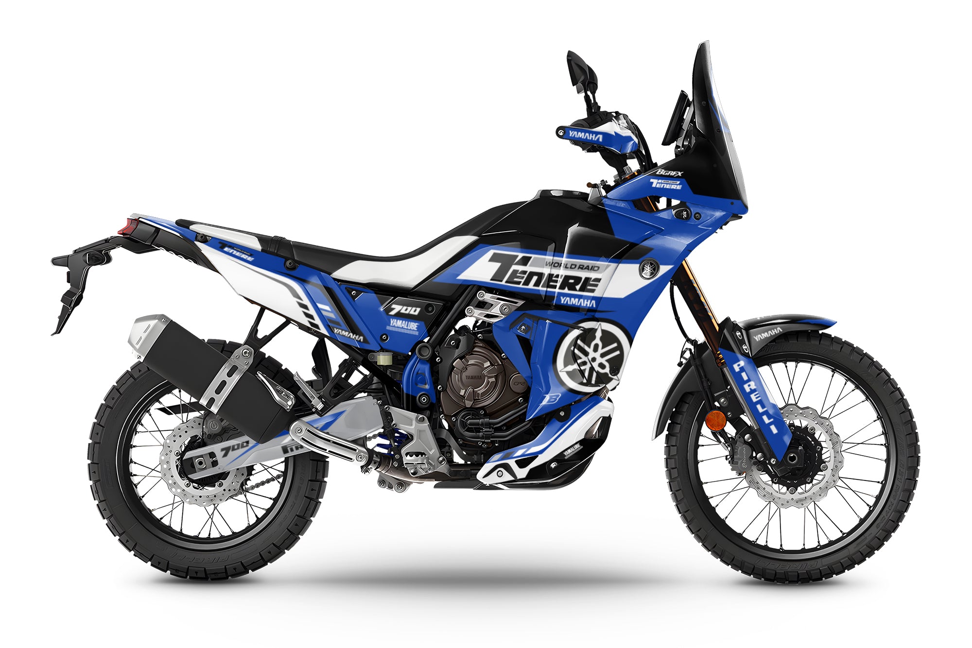 YAMAHA 700 TENERE GRAPHICS KIT ''WORLDRAID'' DESIGN – bling graphix