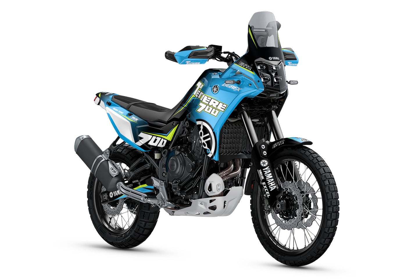 YAMAHA 700 TENERE GRAPHICS KIT ''AMPED LIGHT BLUE'' DESIGN