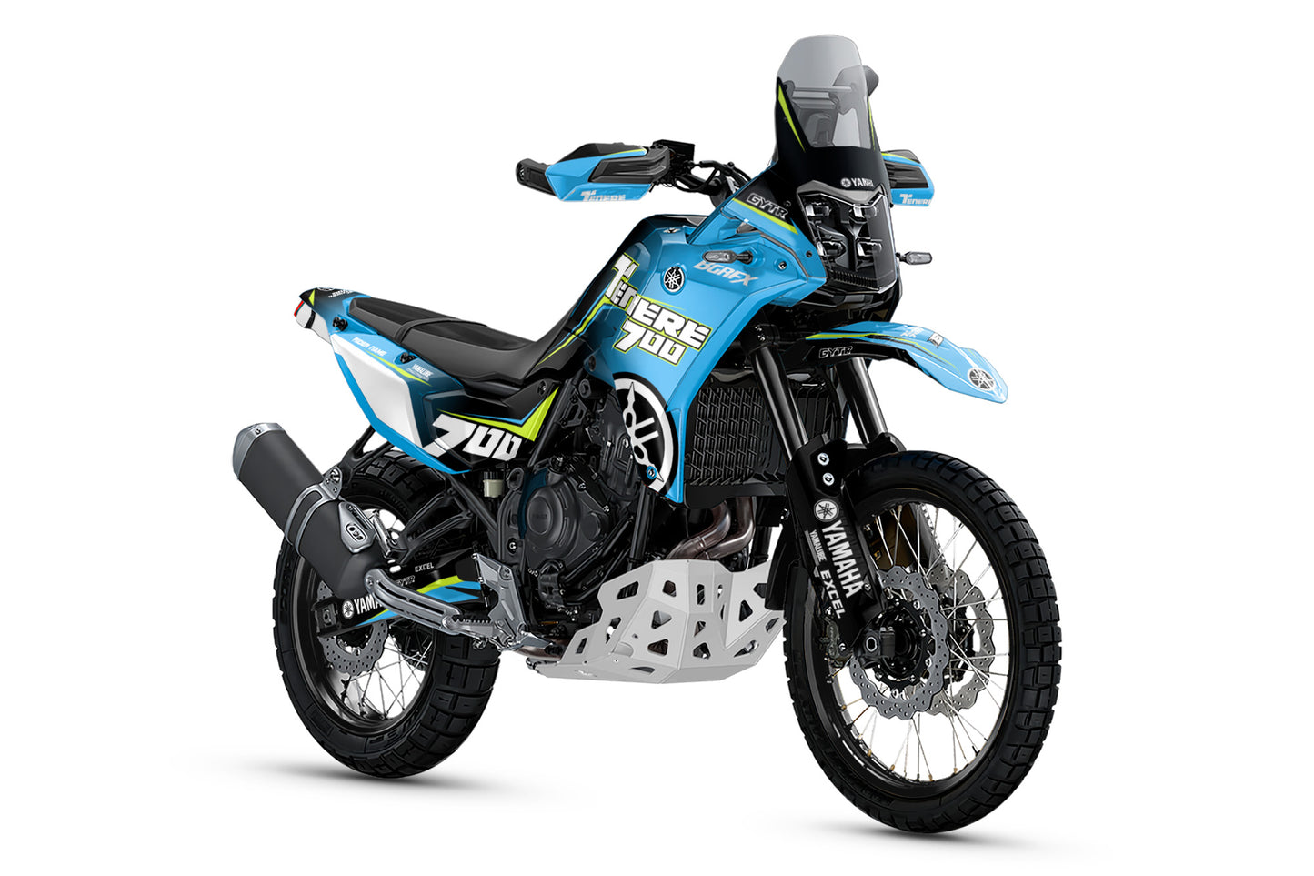 YAMAHA 700 TENERE GRAPHICS KIT ''AMPED LIGHT BLUE'' DESIGN