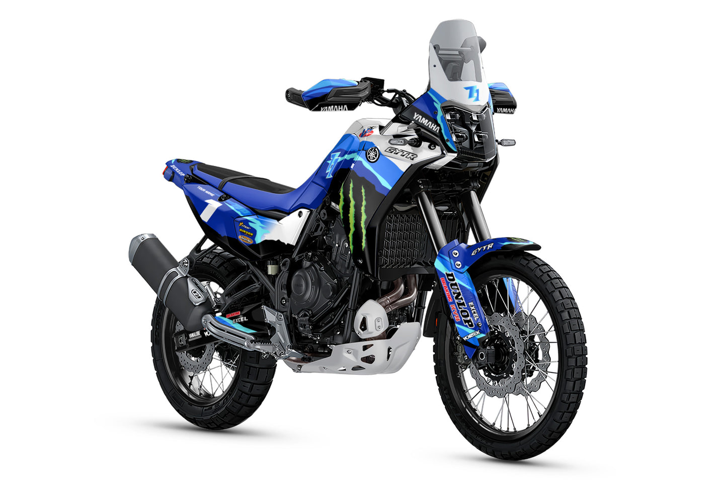 YAMAHA 700 TENERE GRAPHICS KIT ''50TH ANNIVERSARY BLUE'' DESIGN