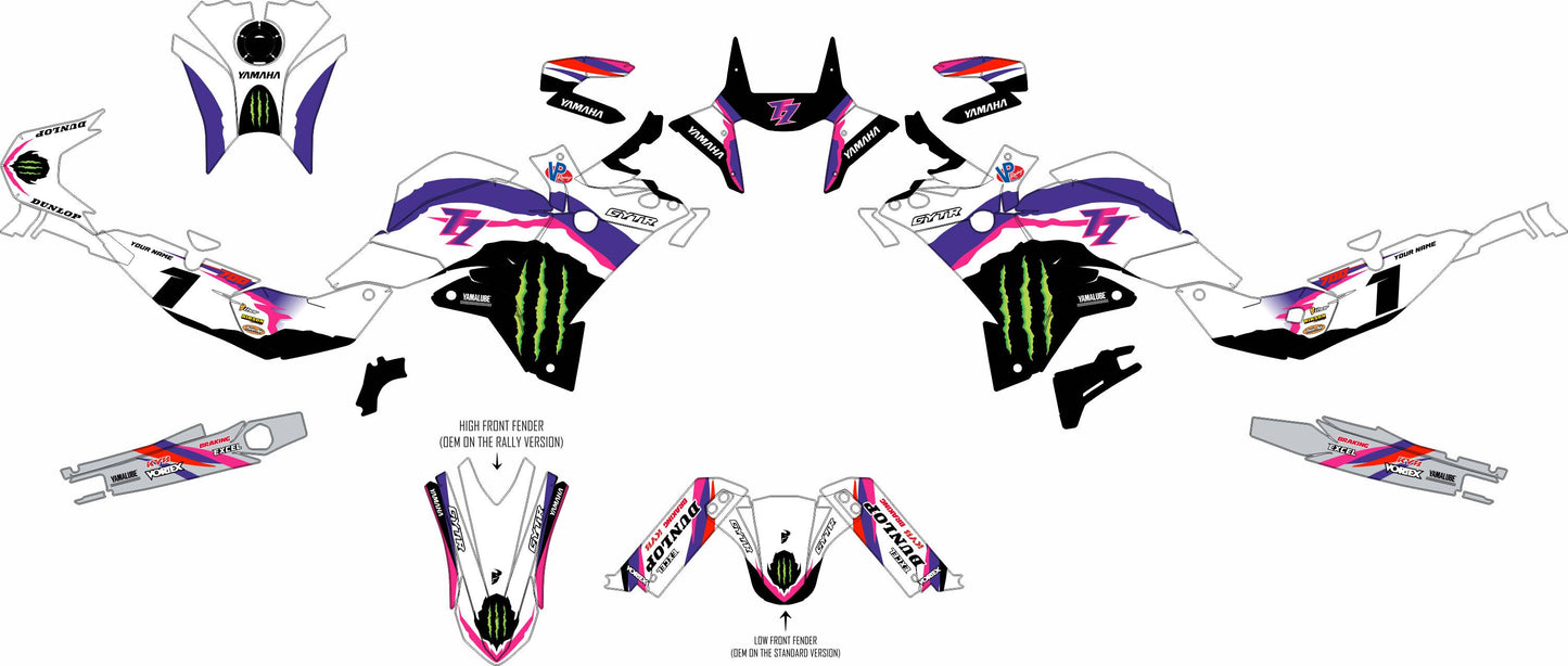 YAMAHA 700 TENERE GRAPHICS KIT ''50TH ANNIVERSARY WHITE'' DESIGN
