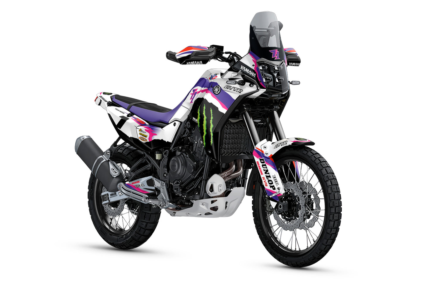 YAMAHA 700 TENERE GRAPHICS KIT ''50TH ANNIVERSARY WHITE'' DESIGN
