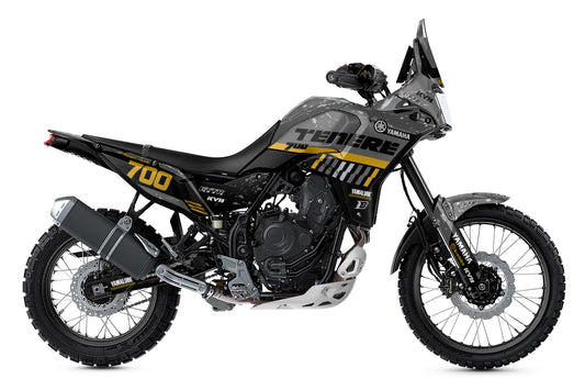 YAMAHA 700 TENERE GRAPHICS KIT ''DIRTED GREY'' DESIGN