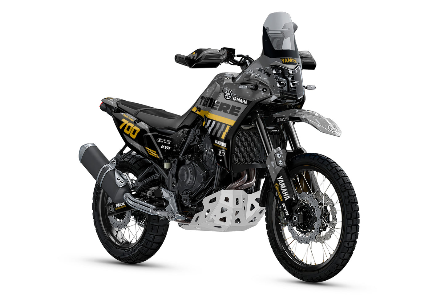 YAMAHA 700 TENERE GRAPHICS KIT ''DIRTED GREY'' DESIGN