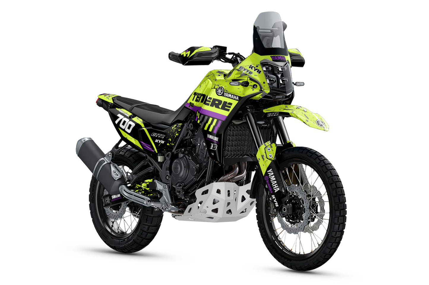 YAMAHA 700 TENERE GRAPHICS KIT ''DIRTED LIME GREEN'' DESIGN