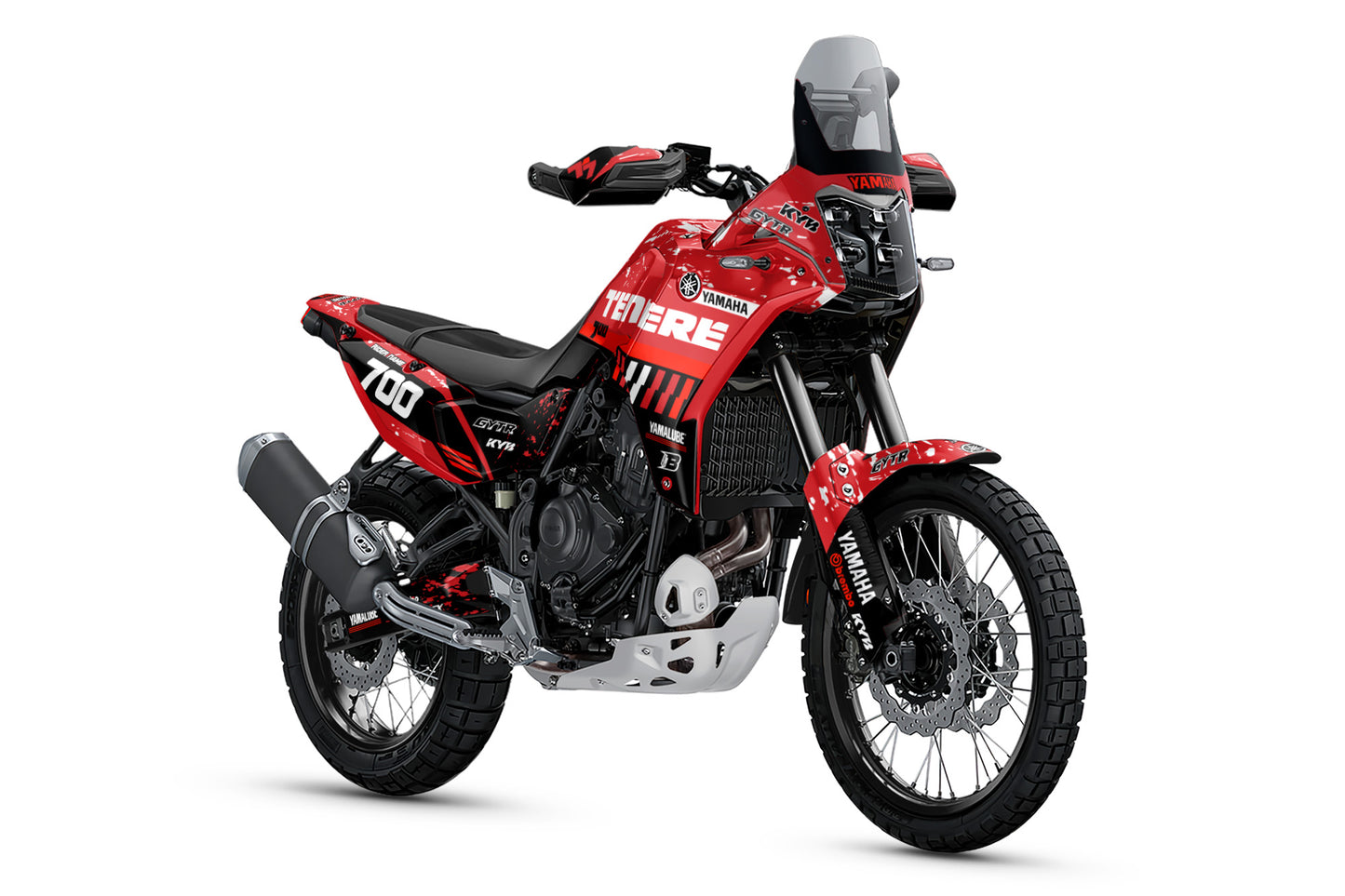 YAMAHA 700 TENERE GRAPHICS KIT ''DIRTED RED'' DESIGN