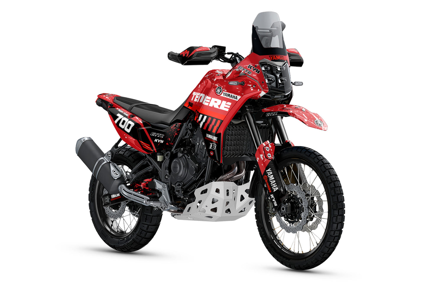 YAMAHA 700 TENERE GRAPHICS KIT ''DIRTED RED'' DESIGN