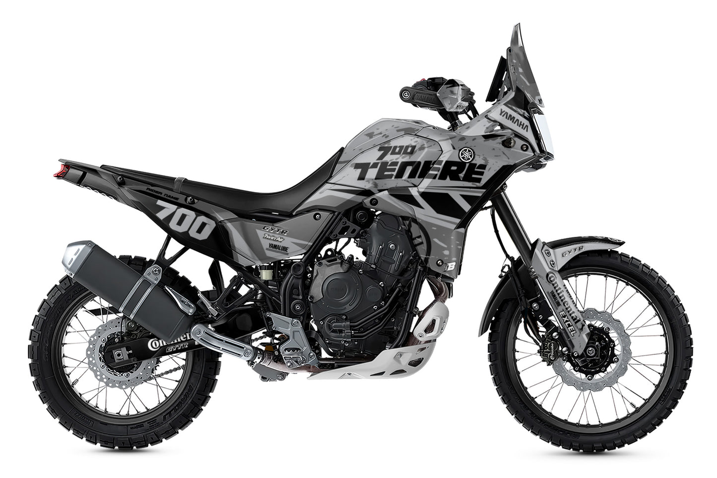 YAMAHA 700 TENERE GRAPHICS KIT ''TRAX GREY'' DESIGN