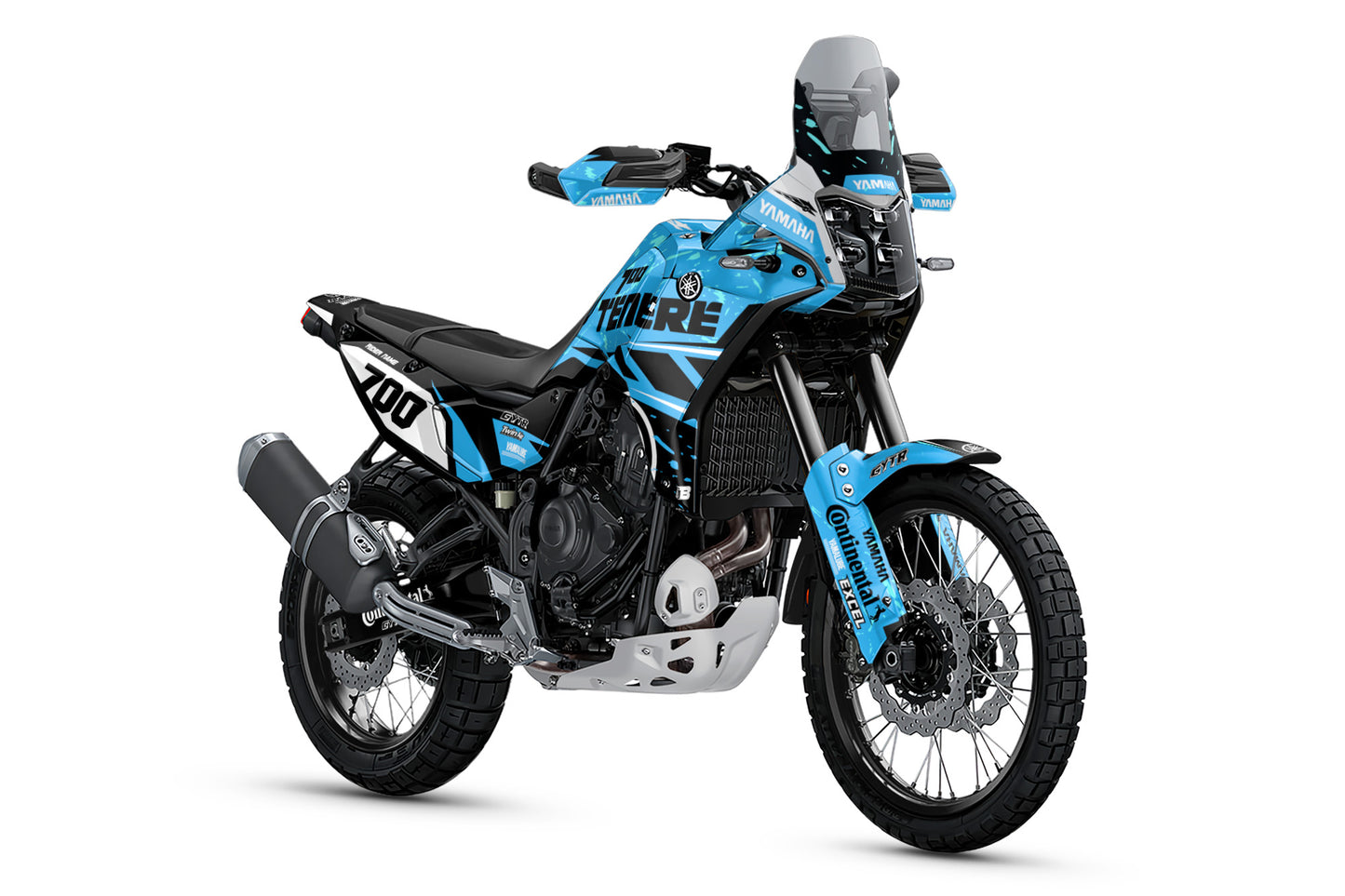 YAMAHA 700 TENERE GRAPHICS KIT ''TRAX LIGHT BLUE'' DESIGN