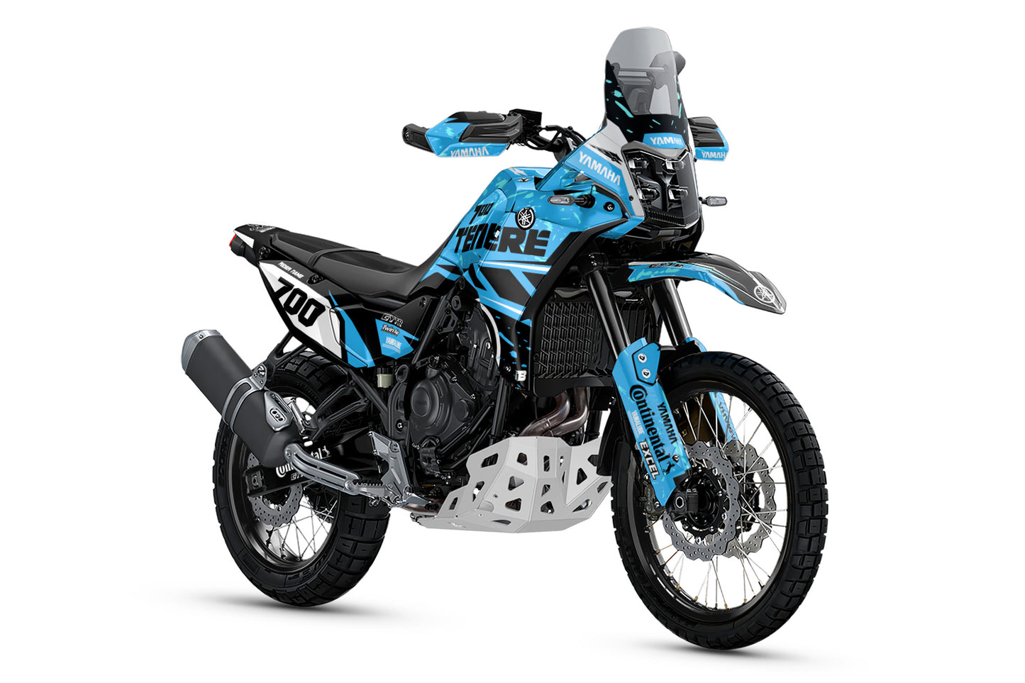 YAMAHA 700 TENERE GRAPHICS KIT ''TRAX LIGHT BLUE'' DESIGN