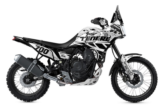 YAMAHA 700 TENERE GRAPHICS KIT ''TRAX WHITE'' DESIGN