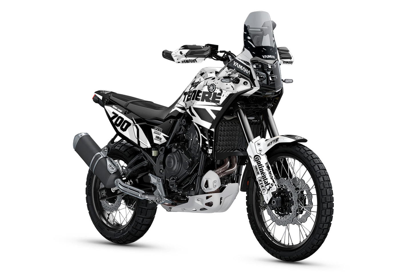 YAMAHA 700 TENERE GRAPHICS KIT ''TRAX WHITE'' DESIGN
