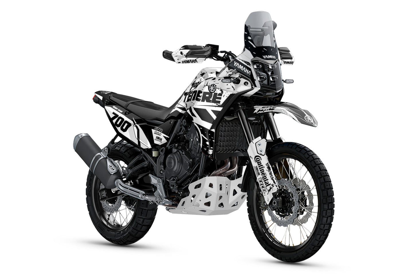 YAMAHA 700 TENERE GRAPHICS KIT ''TRAX WHITE'' DESIGN