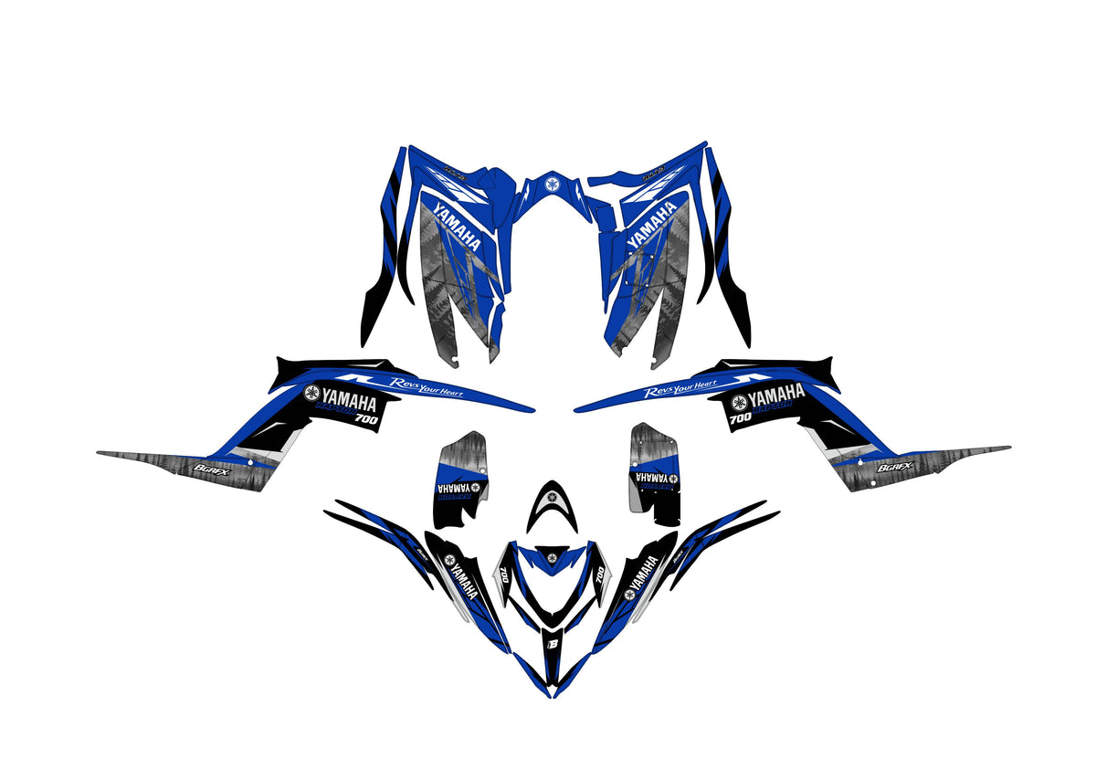 Kit Graphique Yamaha Raptor 700/700R (2013 à 2023) - Autocollants Vinyle, Sur Mesure