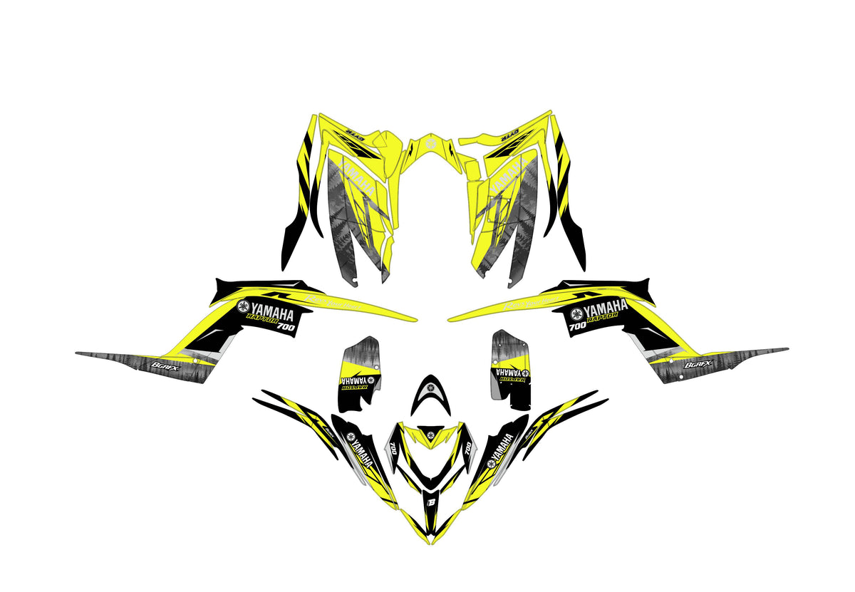 Kit Autocollants Graphique Pour Yamaha Raptor 700 700R 2013-2023 - Vinyl, Blanc, Personnalisable, Neuf