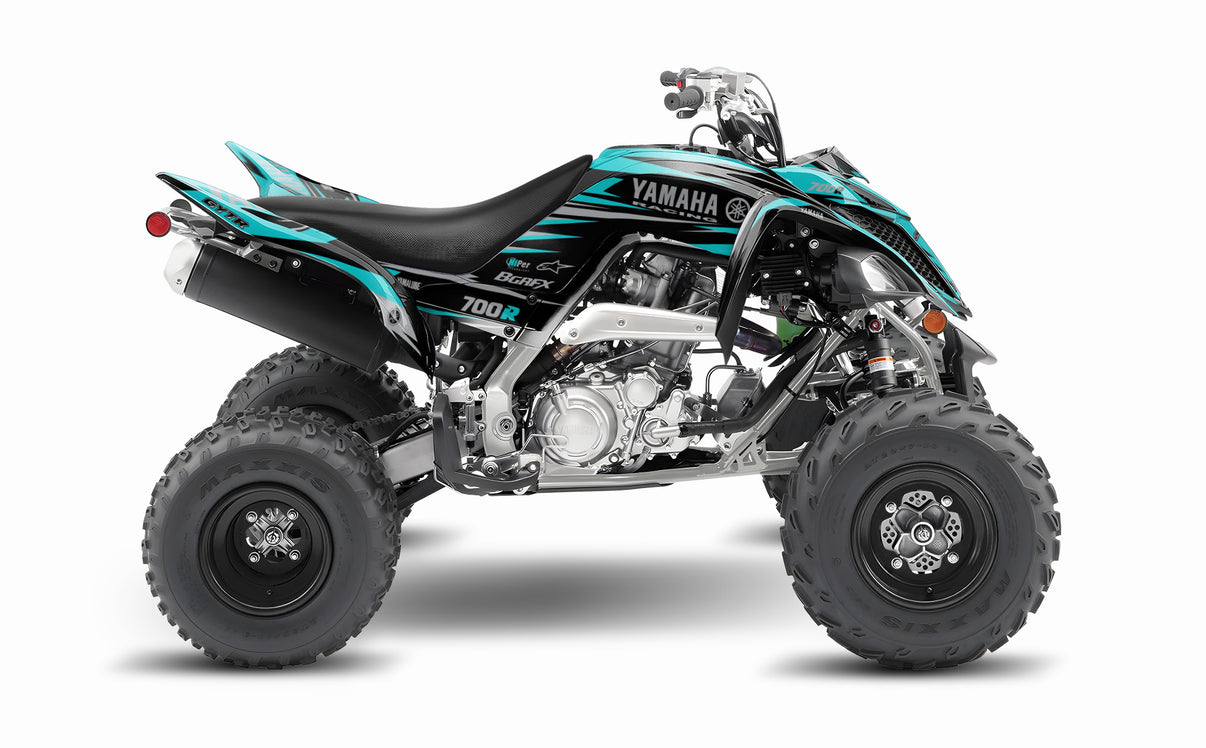 YAMAHA RAPTOR 700 FULL GRAPHICS KIT ''SHARPED TURQUOISE'' DESIGN ...