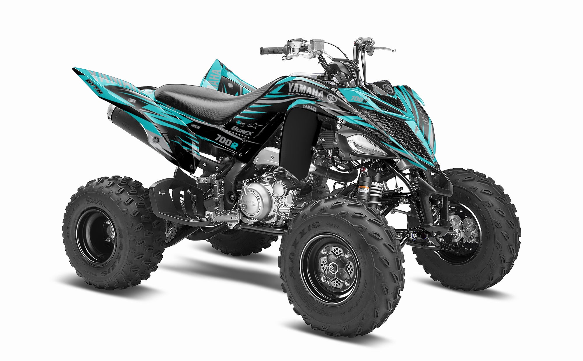YAMAHA RAPTOR 700 FULL GRAPHICS KIT ''SHARPED TURQUOISE'' DESIGN ...