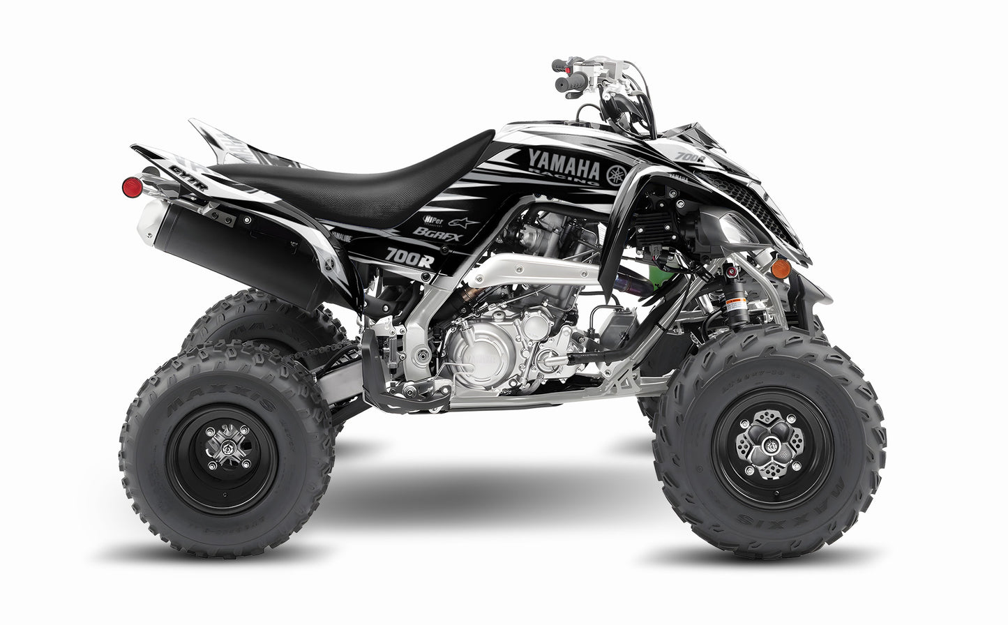 YAMAHA RAPTOR 700 FULL GRAPHICS KIT ''SHARPED W&B'' DESIGN
