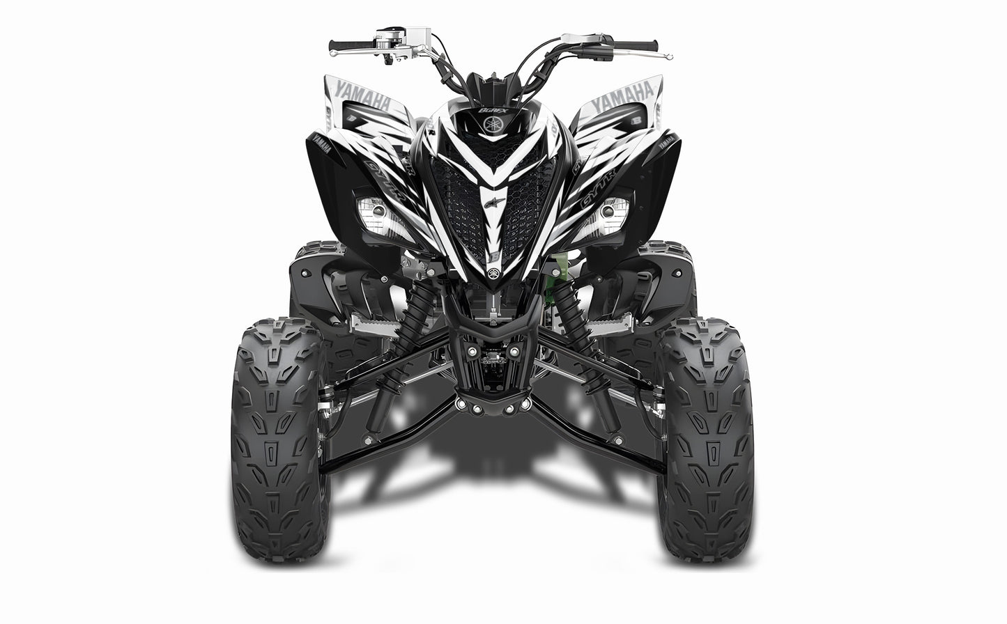 YAMAHA RAPTOR 700 FULL GRAPHICS KIT ''SHARPED W&B'' DESIGN