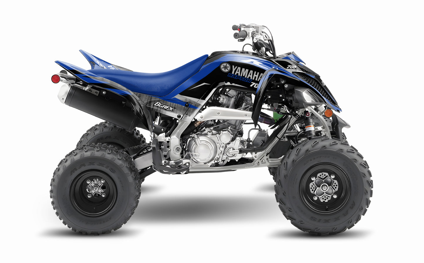 YAMAHA RAPTOR 700 FULL GRAPHICS KIT ''FOREST BLUE'' DESIGN