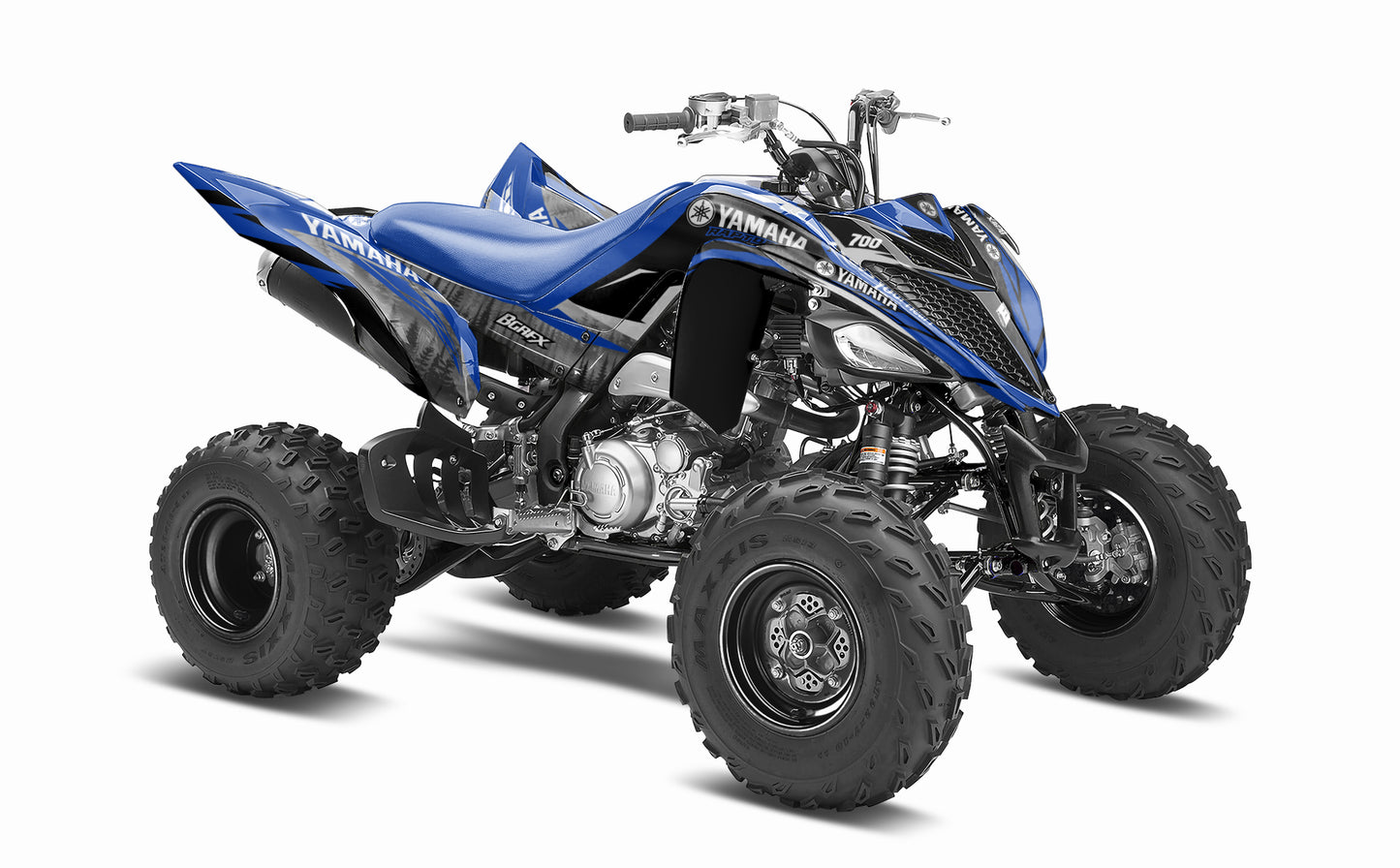 YAMAHA RAPTOR 700 FULL GRAPHICS KIT ''FOREST BLUE'' DESIGN