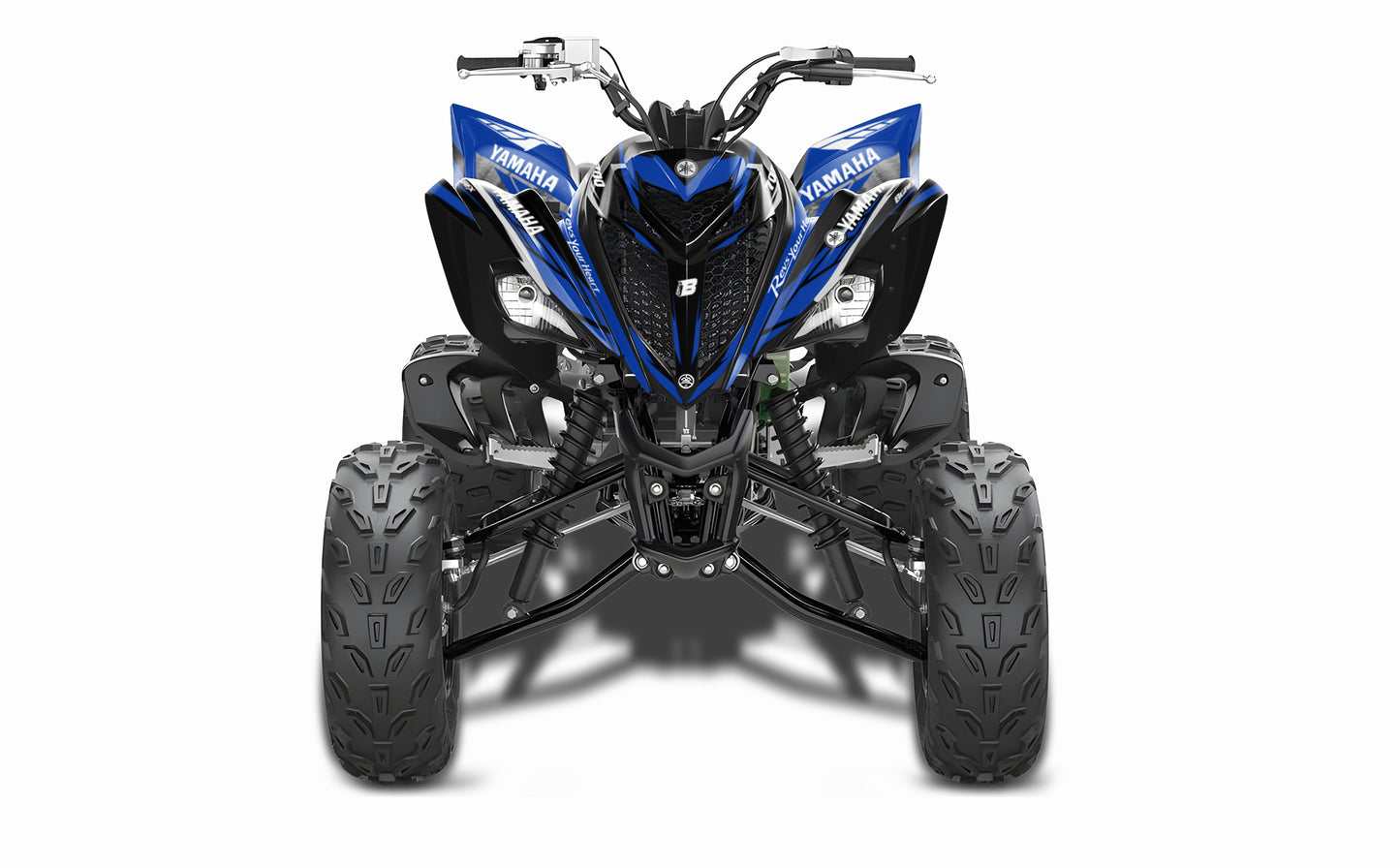 YAMAHA RAPTOR 700 FULL GRAPHICS KIT ''FOREST BLUE'' DESIGN