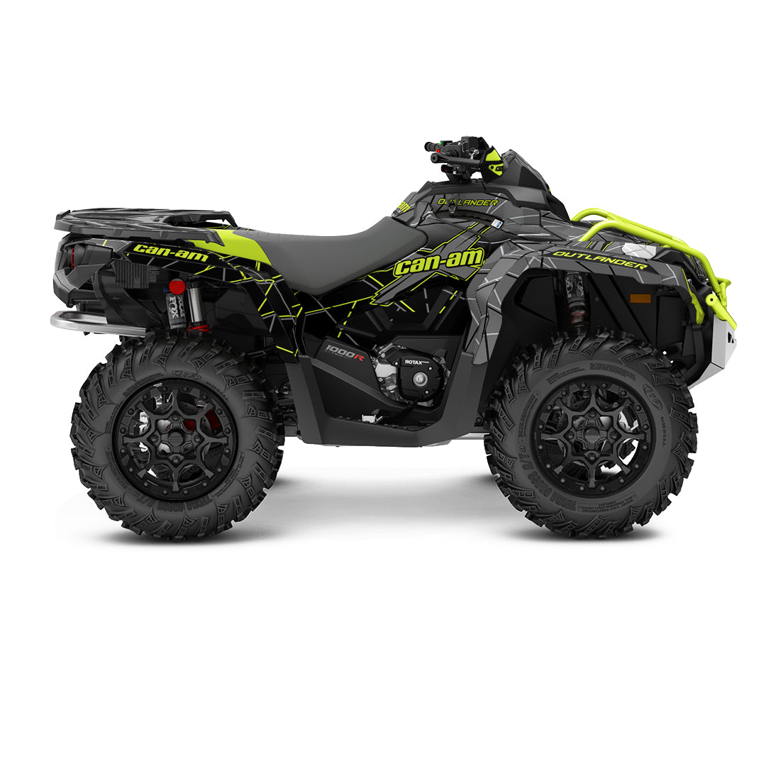 CAN-AM OUTLANDER G2 FULL GRAPHICS KIT "LINED GREY" DESIGN