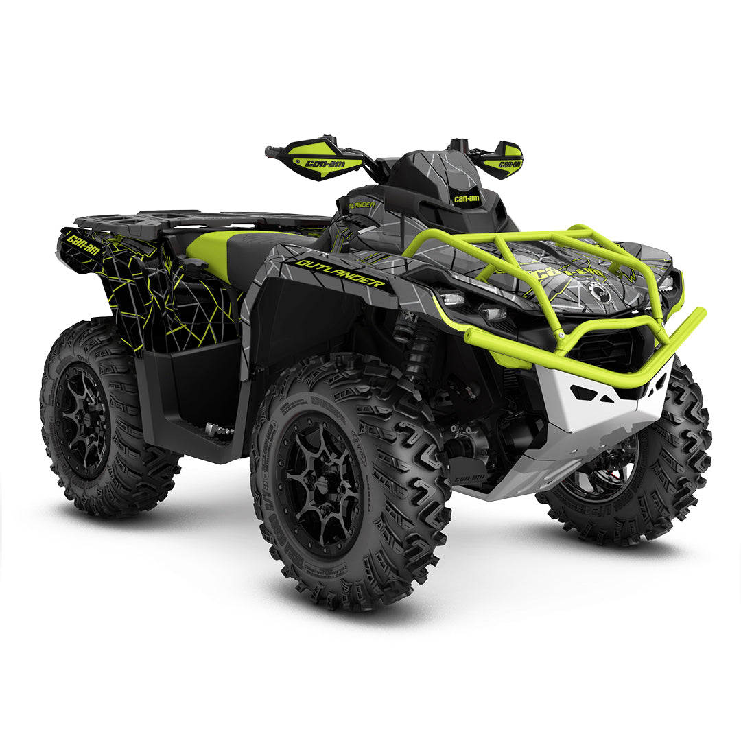 CAN-AM OUTLANDER G2 FULL GRAPHICS KIT "LINED GREY" DESIGN