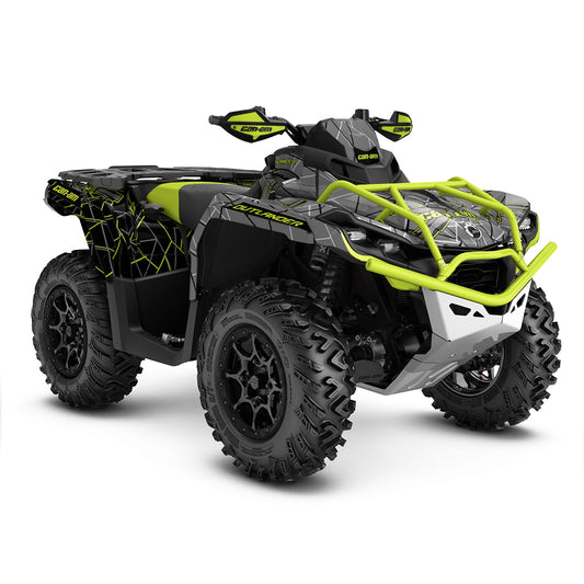 CAN-AM OUTLANDER G2 FULL GRAPHICS KIT "LINED GREY" DESIGN