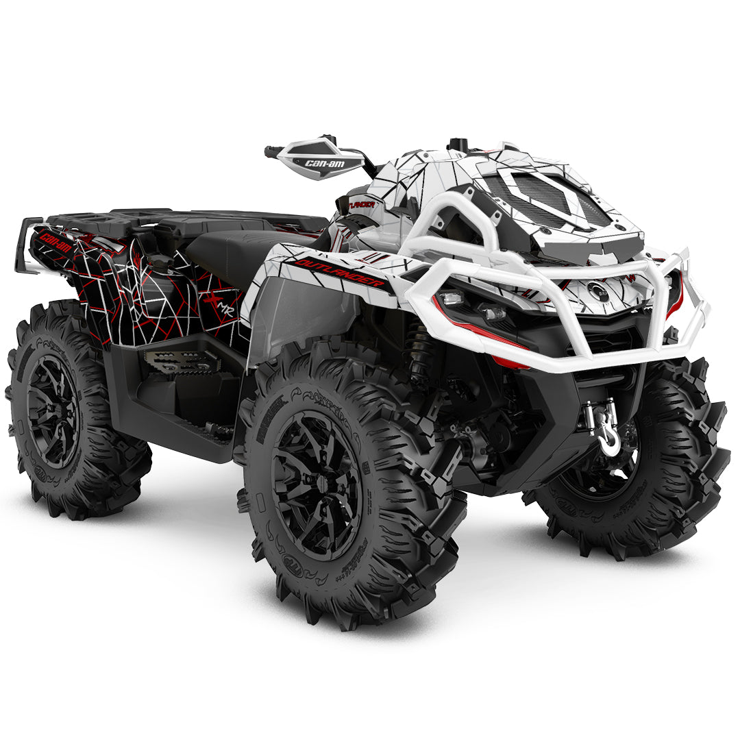 CAN-AM OUTLANDER G2 FULL GRAPHICS KIT "LINED WHITE" DESIGN