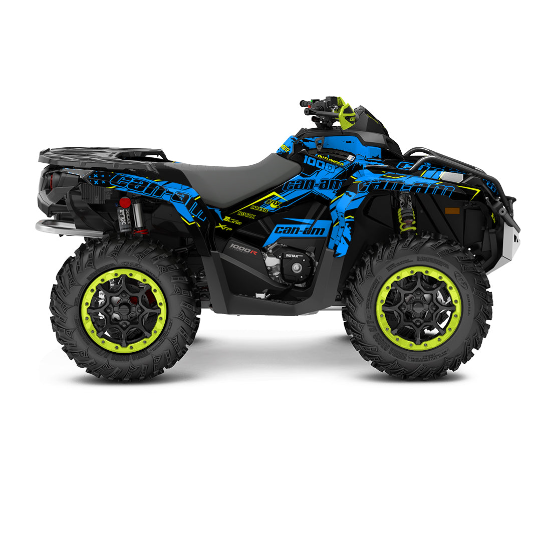 CAN-AM OUTLANDER G2 FULL GRAPHICS KIT "PHASE-X BLUE" DESIGN