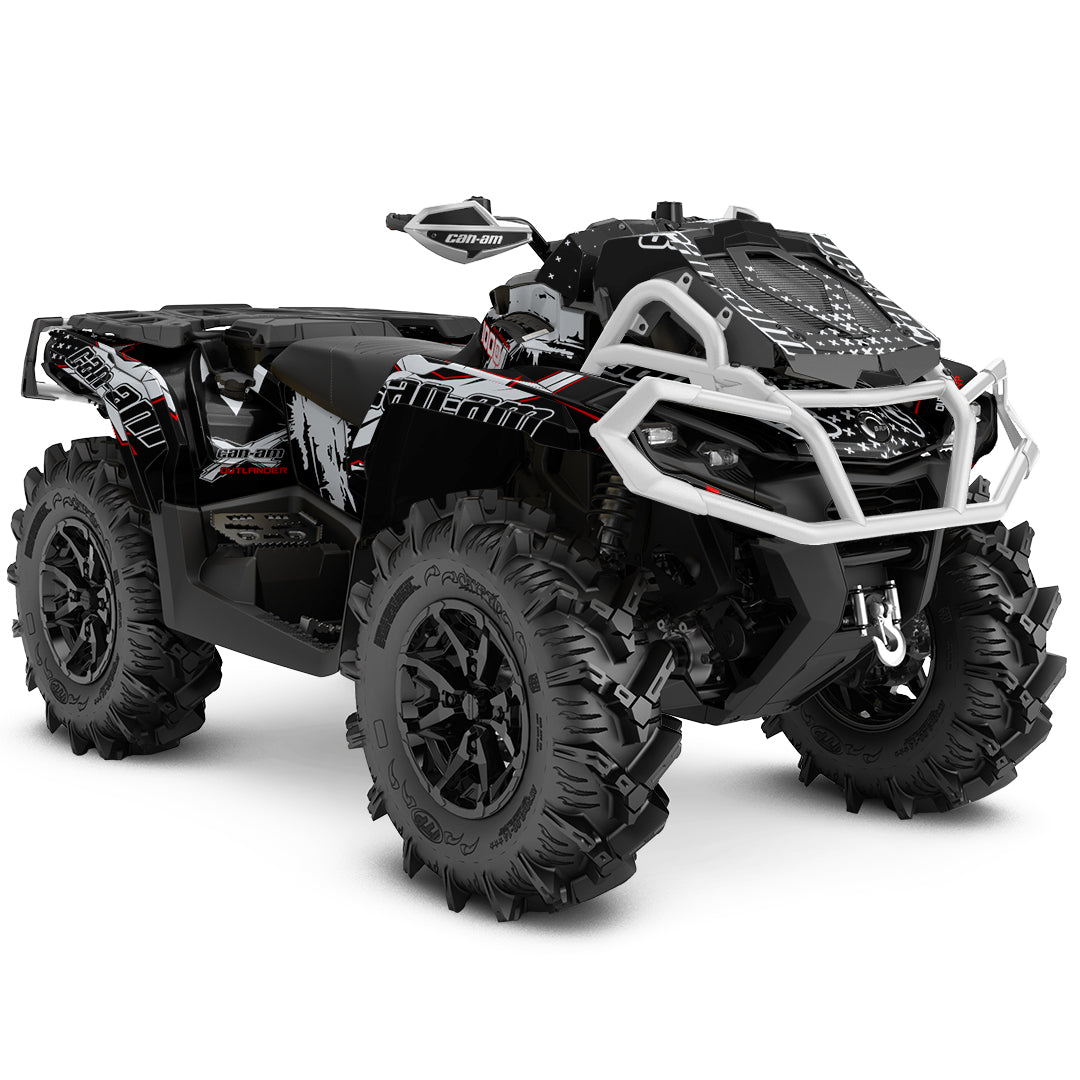 CAN-AM OUTLANDER G2 FULL GRAPHICS KIT "PHASE-X GREY" DESIGN