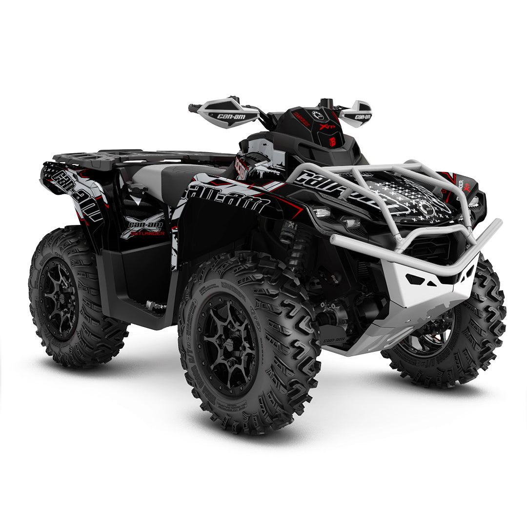 CAN-AM OUTLANDER G2 FULL GRAPHICS KIT "PHASE-X GREY" DESIGN