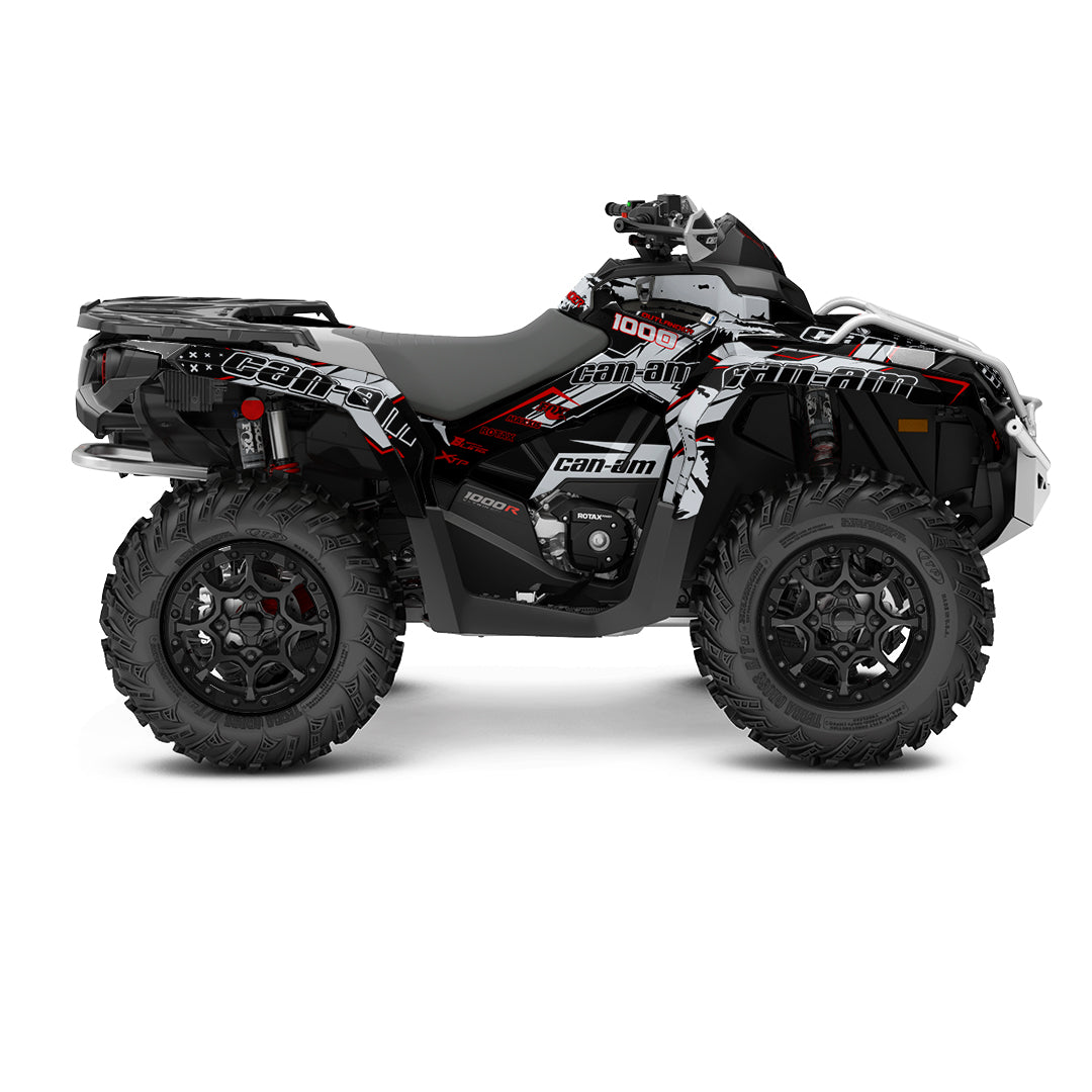 CAN-AM OUTLANDER G2 FULL GRAPHICS KIT "PHASE-X GREY" DESIGN