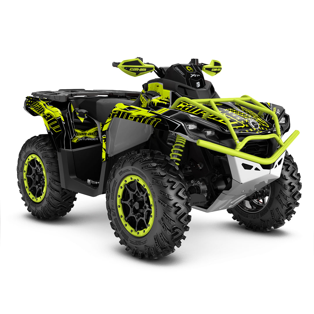 CAN-AM OUTLANDER G2 FULL GRAPHICS KIT "PHASE-X FLUO" DESIGN