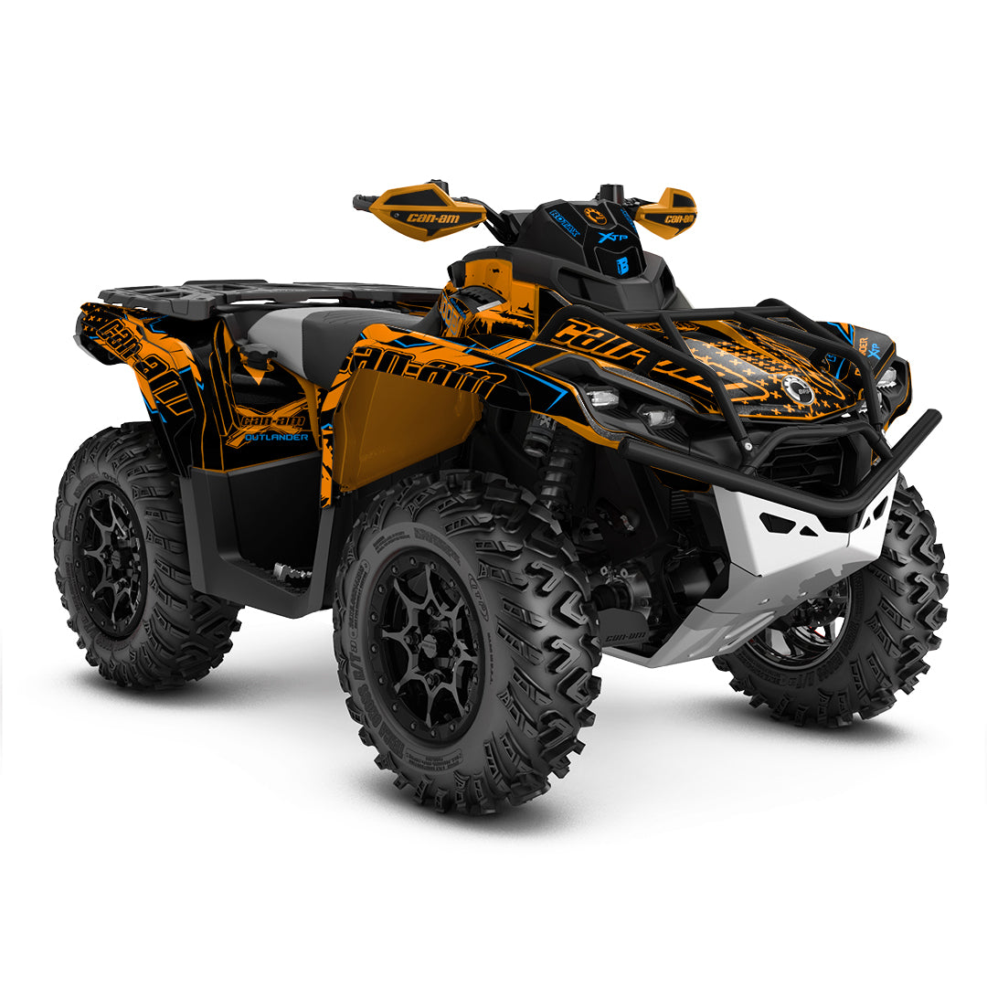 CAN-AM OUTLANDER G2 FULL GRAPHICS KIT "PHASE-X ORANGE" DESIGN