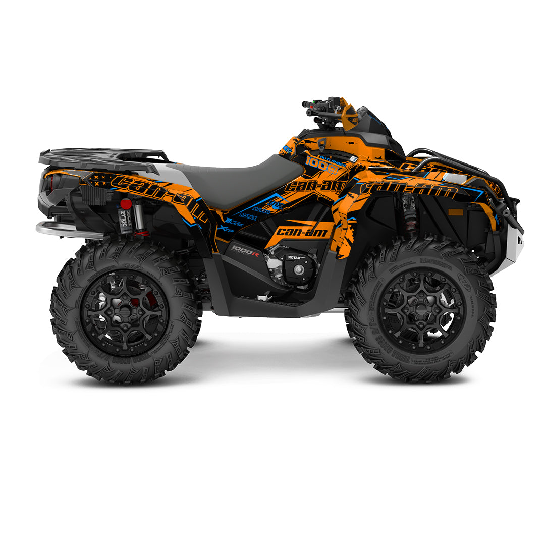 CAN-AM OUTLANDER G2 FULL GRAPHICS KIT "PHASE-X ORANGE" DESIGN